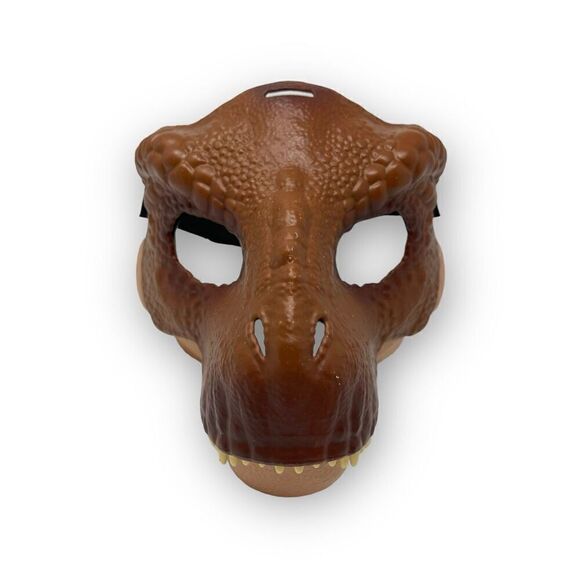 Jurassic World Park T Rex Brown Mask Dinosaur Mattel Raptor Movable Jaw - Picture 5 of 8